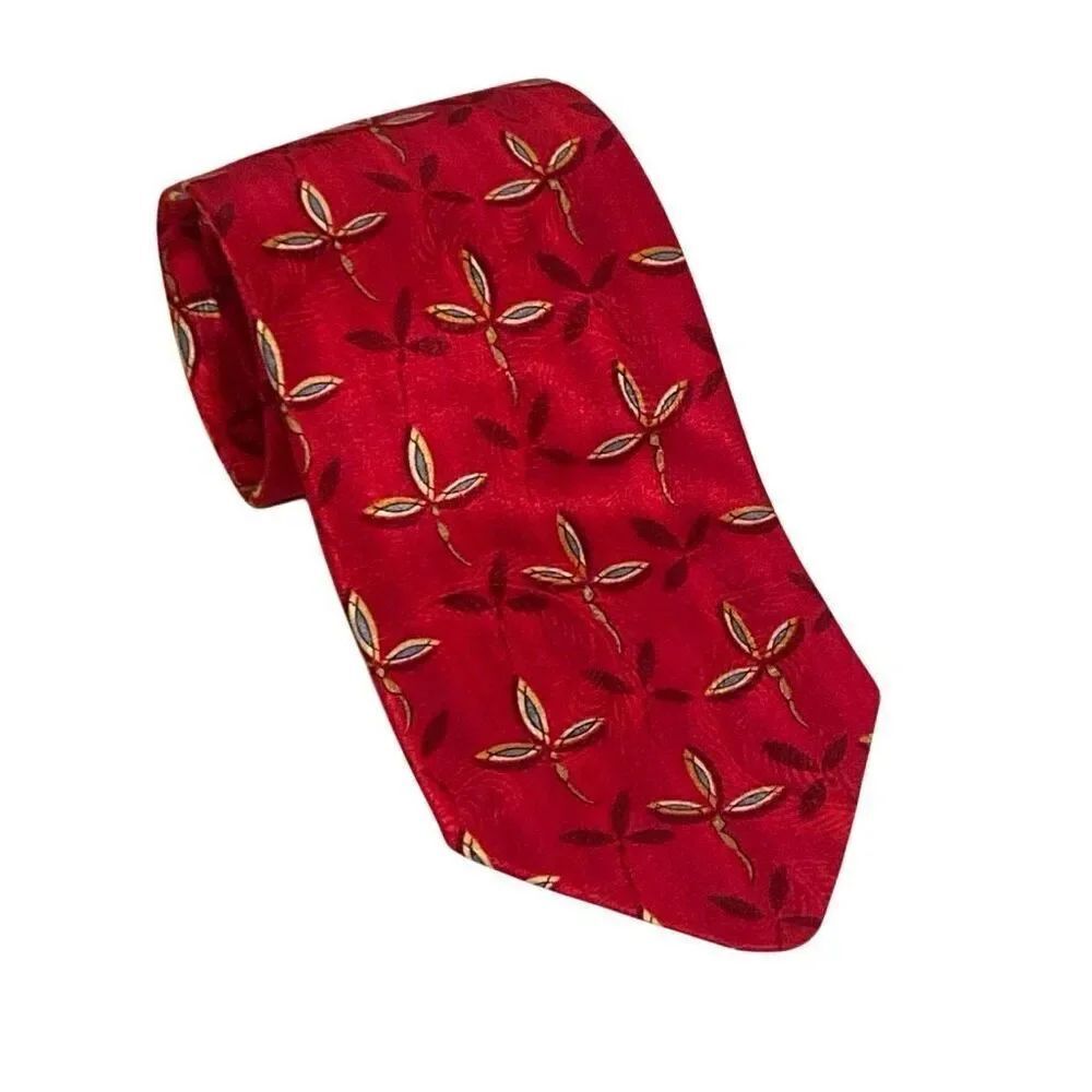 Robert Talbott Tie Best of Class Hand Sewn Finest Silk Red Patterned